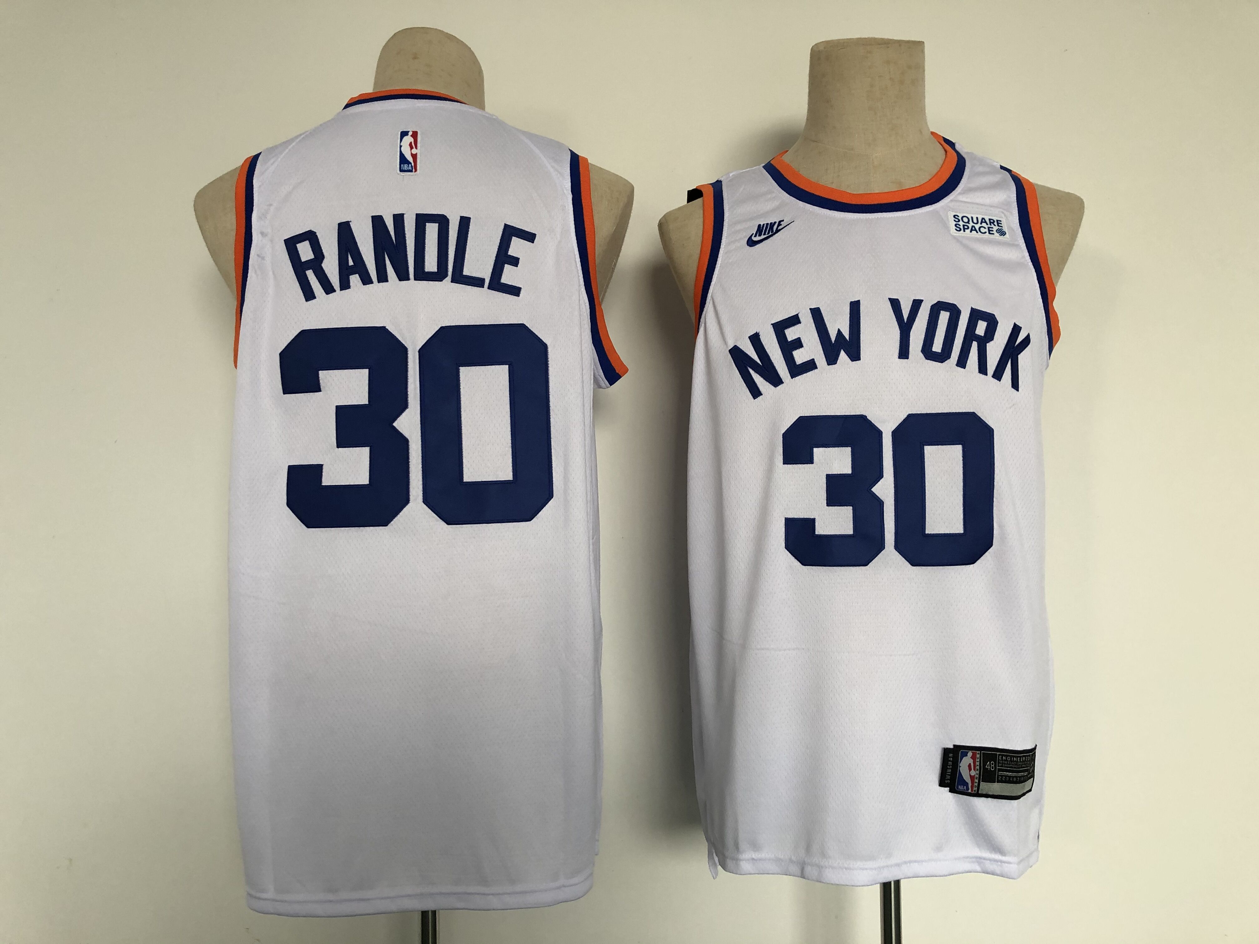 Cheap 2022 Men New York Knicks 30 Randle White Nike city Edition NBA Jersey